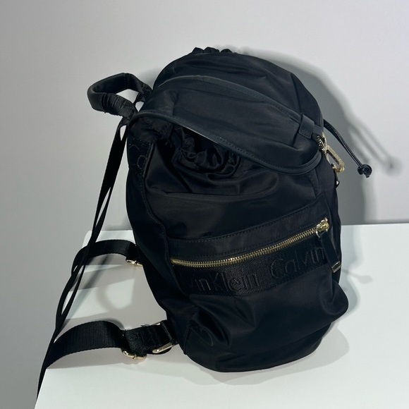 Calvin Klein black backpack with gold hardware - Picture 3 of 7